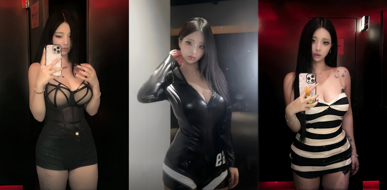 抖音3W粉网红【貅】高颜值外表下实际却是反差骚货，舔屌口技一流身穿黑丝情趣装与男友激情做爱